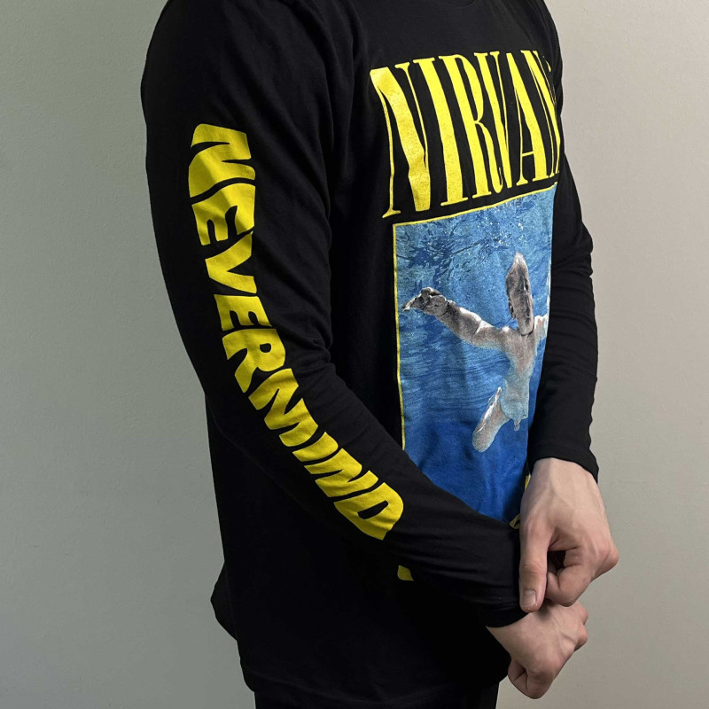 Лонгслів Nirvana - Nevermind (Album Cover) (B&C) чорний