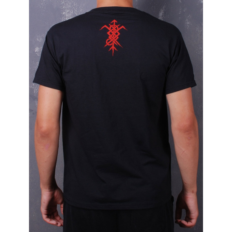 Футболка Nokturnal Mortum - Logo 2021 Red Molfa (FOTL) чорна