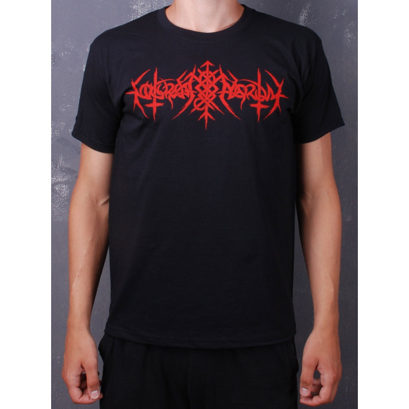 Футболка Nokturnal Mortum - Logo 2021 Red Molfa (FOTL) чорна