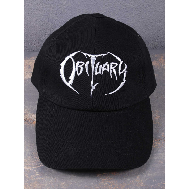 Бейсболка Obituary Logo White