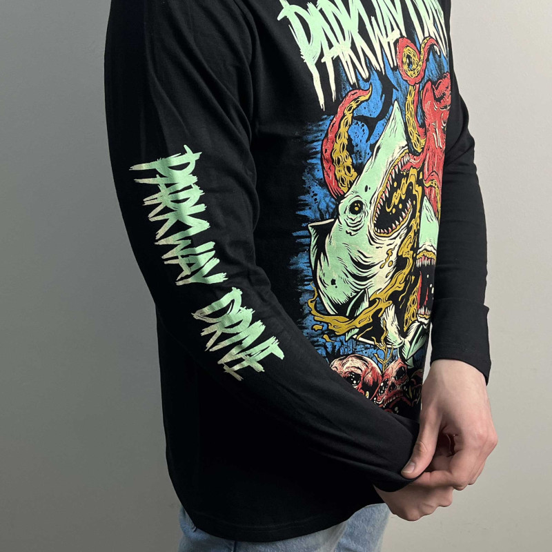 Лонгслів Parkway Drive - Sharktopus (B&C) чорний
