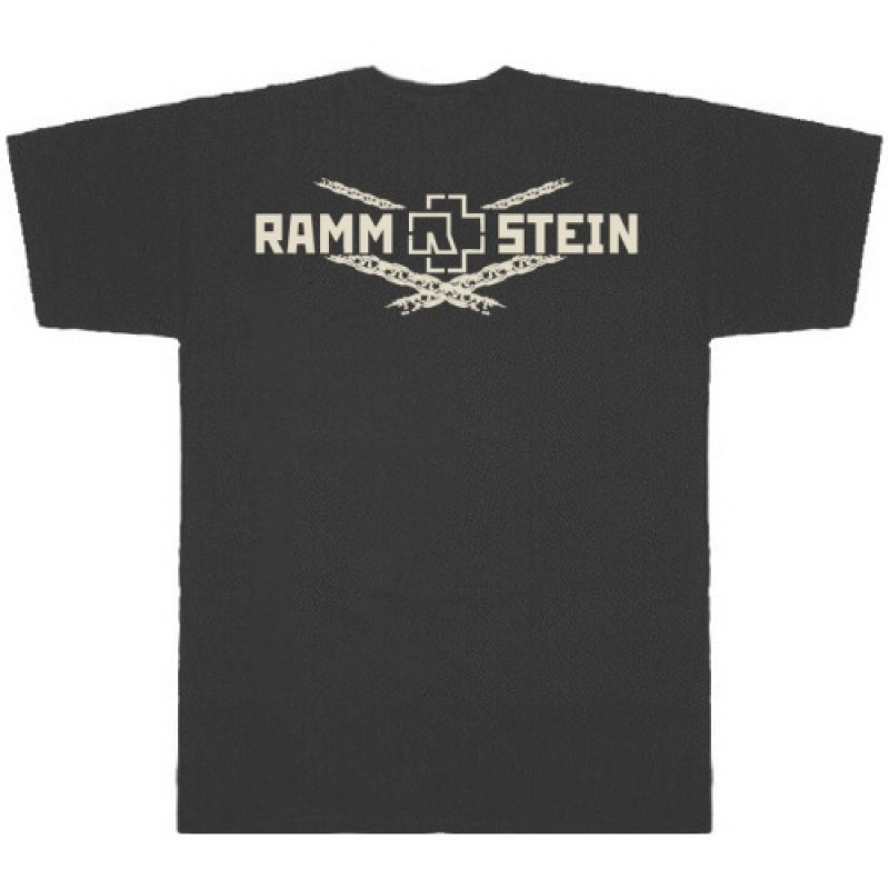 Футболка Rammstein з ланцюгами сіра