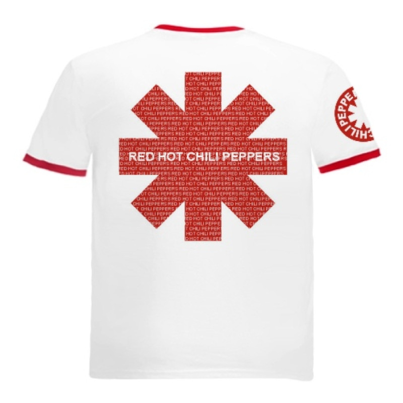 Футболка Red Hot Chili Peppers Ringer біла з червоним