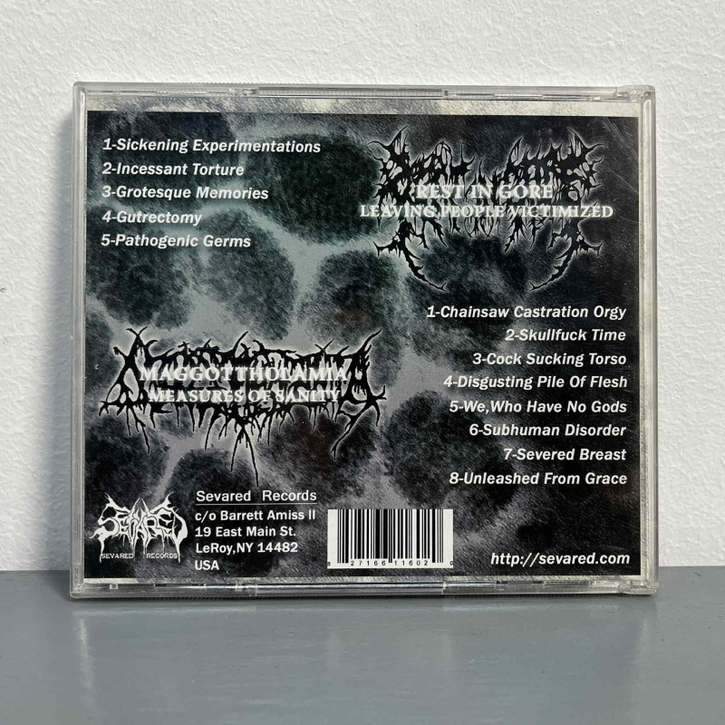 Rest In Gore / Maggottholamia - Leaving People Victimized / Measures Of Sanity CD