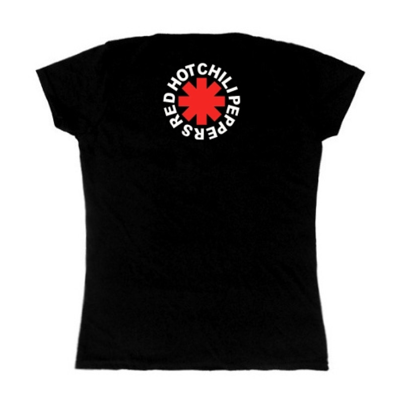 Футболка жіноча Red Hot Chili Peppers індіанець чорна