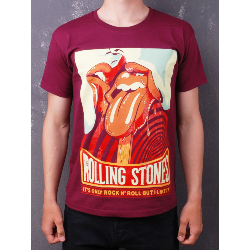 Футболка The Rolling Stones - It's Only Rock 'N Roll But I Like It бордова