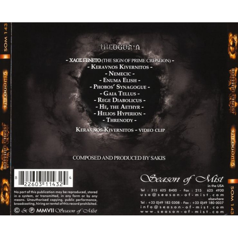 Rotting Christ - Theogonia CD + DVD Digi