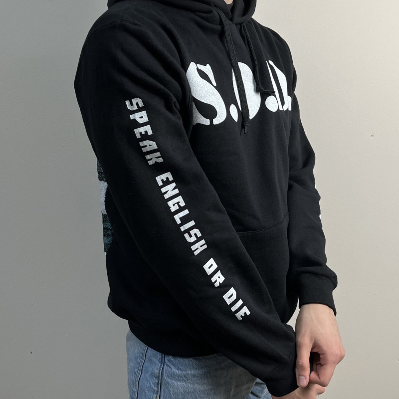 Худі S.O.D. - Speak English Or Die (B&C) чорне