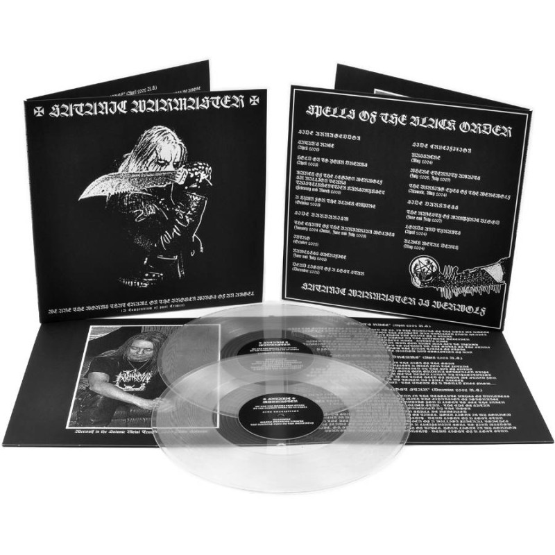 Satanic Warmaster - We Are The Worms That Crawl On The Broken Wings Of An Angel (A Compendium Of Past Crimes) 2LP (Gatefold Clear Vinyl)