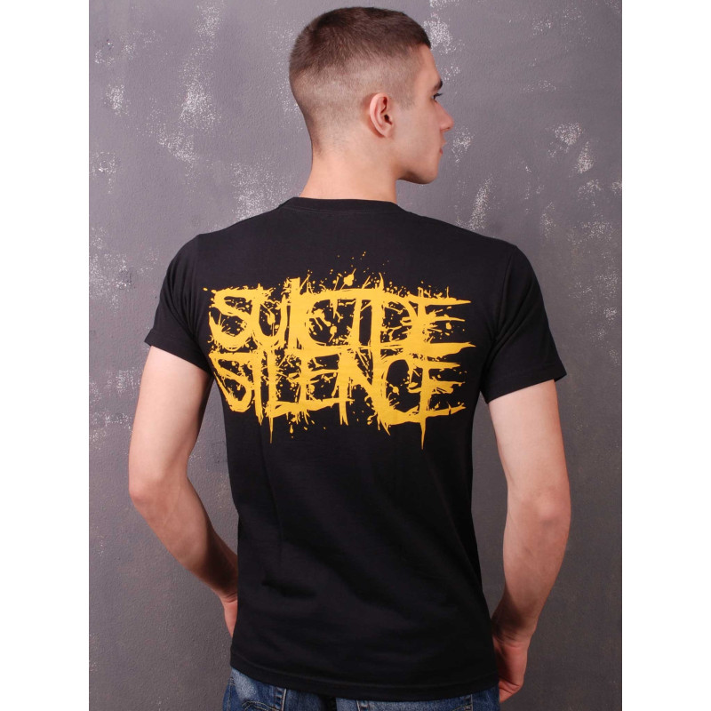 Футболка Suicide Silence - Skull жовтий принт