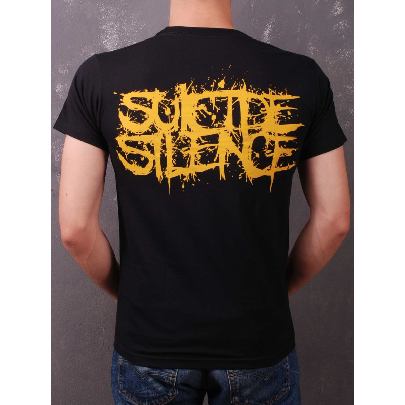 Футболка Suicide Silence - Skull жовтий принт