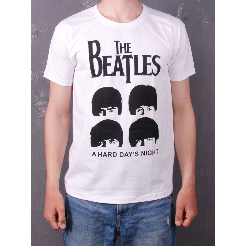 Футболка The Beatles - A Hard Day's Night біла