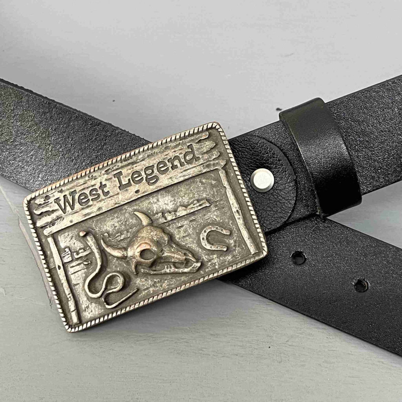 Ремінь шкіряний West Legend чорний