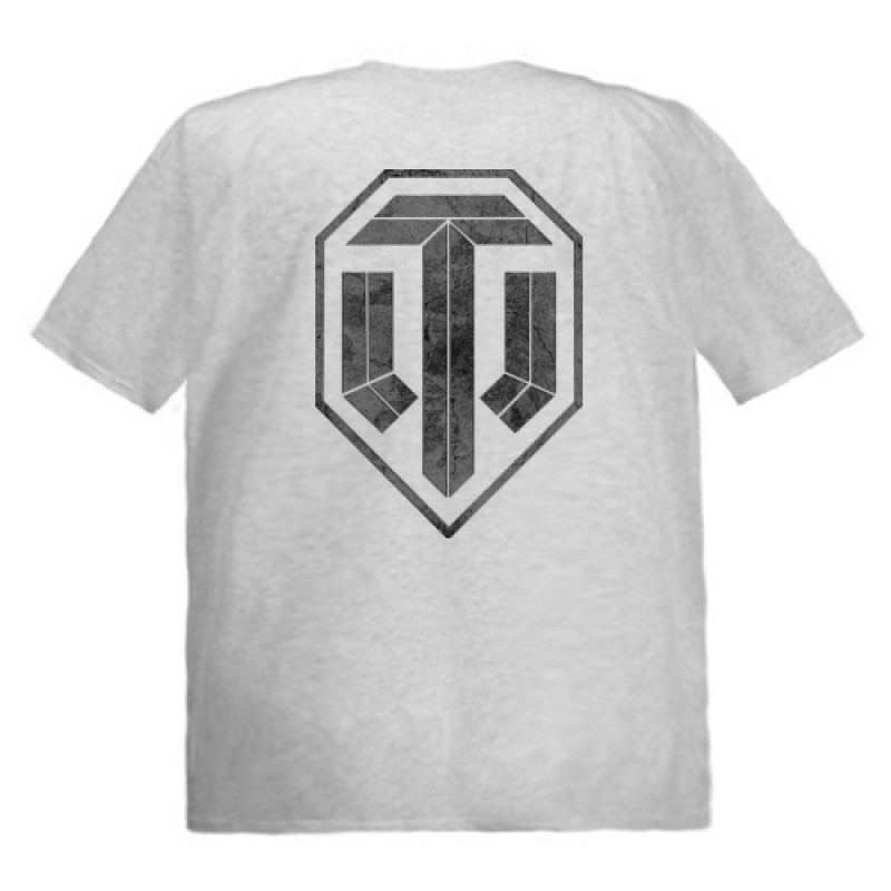 Футболка World Of Tanks світло-сіра меланжева