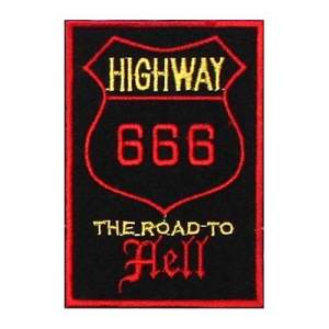 Нашивка 666 Highway вишита