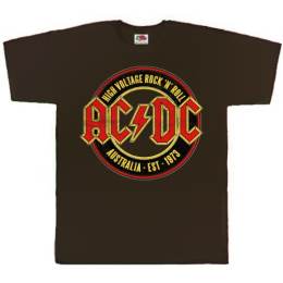 Футболка мужская AC/DC - AUSTRALIA-EST-1973 коричневая