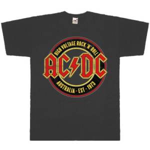 Футболка мужская AC/DC - AUSTRALIA-EST-1973 серая