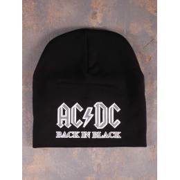 Шапка - бини AC/DC - Back in Black катаная черная