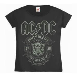 Футболка женская AC/DC - Dirty Deeds серая