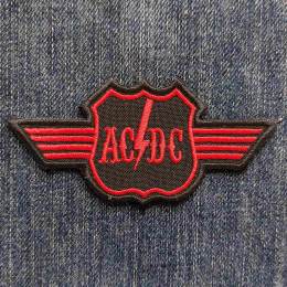 Нашивка AC/DC Old Logo Red вишита вирізана