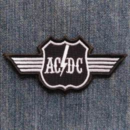Нашивка AC/DC Old Logo White вишита вирізана