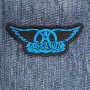 Нашивка Aerosmith Blue Logo вишита фігурна