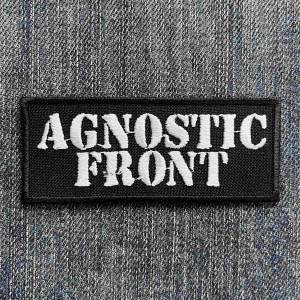 Нашивка Agnostic Front White Logo вишита
