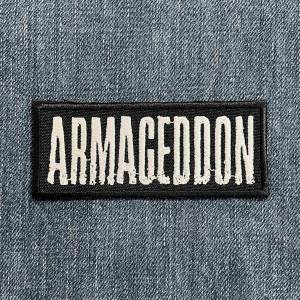 Нашивка Armageddon White Logo вишита