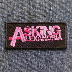 Нашивка Asking Alexandria рожева вишита