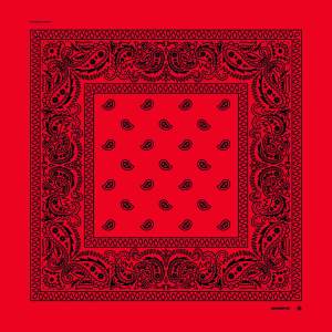 Бандана Коловорот Бута з малюнком "Турецький огірок" червона (чорний принт)