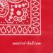 Бандана Коловорот Бута з малюнком "Турецький огірок" червона (білий принт)