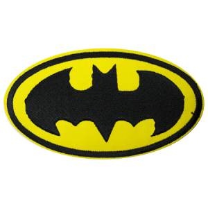 Нашивка Batman вышитая большая овал (термонаклейка)