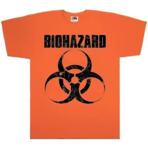 Футболка мужская Biohazard оранжевая