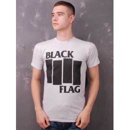 Футболка Black Flag світло-сіра меланжева