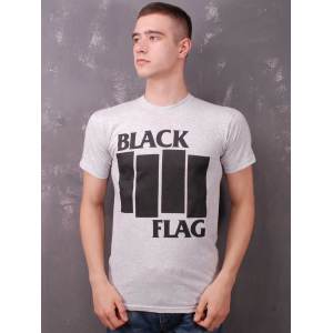 Футболка Black Flag світло-сіра меланжева