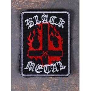 Нашивка Black Metal крест вишита