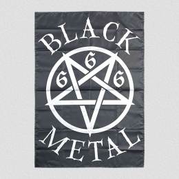 Прапор Black Metal Pentagram 666