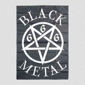 Прапор Black Metal Pentagram 666