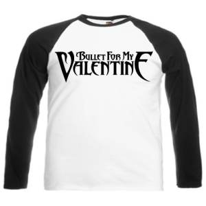 Футболка с длинными рукавами (бейсбольная бел.-черн.) Bullet For My Valentine Logo