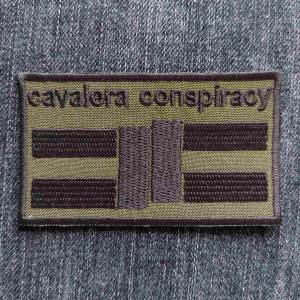 Нашивка Cavalera Conspiracy Logo Black на зеленому вишита