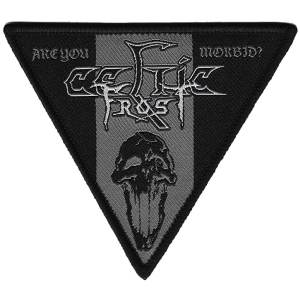 Нашивка Celtic Frost - Are You Morbid? тканая треугольная чёрная