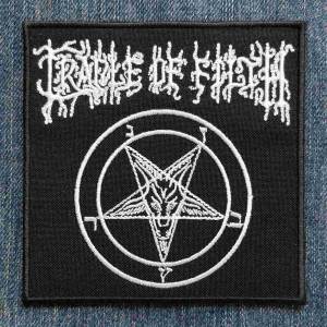 Нашивка Cradle Of Filth White Logo With Pentagram вишита