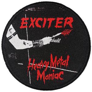 Нашивка Exciter - Heavy Metal Maniac тканая круглая