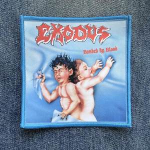 Нашивка Exodus - Bonded By Blood друкована блакитна кайма