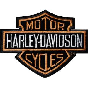 Нашивка Harley Davidson эмблема большая вышитая (термонаклейка)