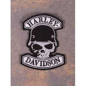Нашивка Harley Davidson череп вышитая