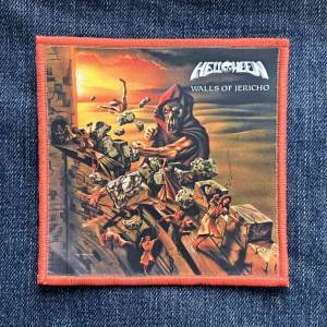 Нашивка Helloween - Walls Of Jericho друкована червона кайма