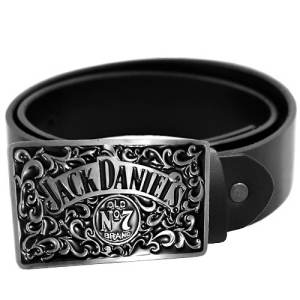 Ремень кожаный Jack Daniels 4 чёрный