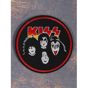 Нашивка Kiss Logo вышитая круглая