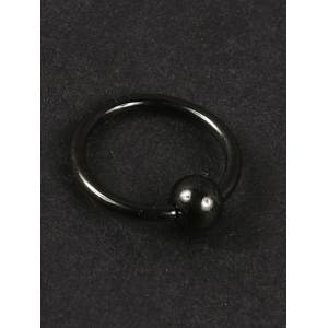 Кольцо с шариком чёрное, толщина 1,6 мм